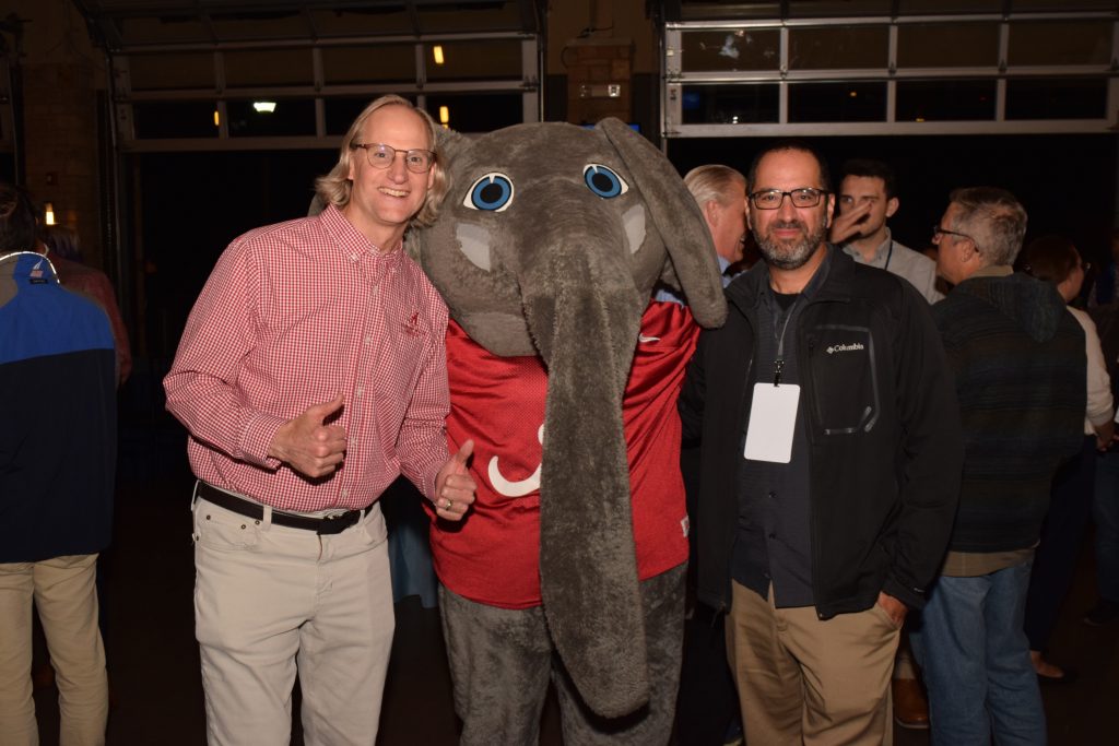 Steve Burian and Sagy Cohen pose with Big Al