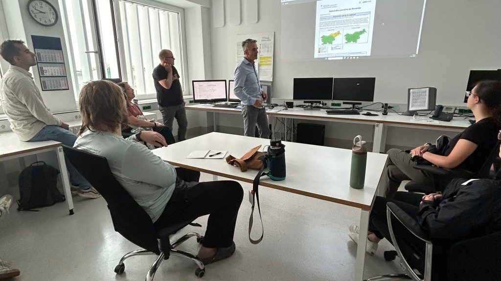 Water science students visit the Slovenian Environment Agency and Italian weather forecasting centers to learn about international meteorological collaboration.