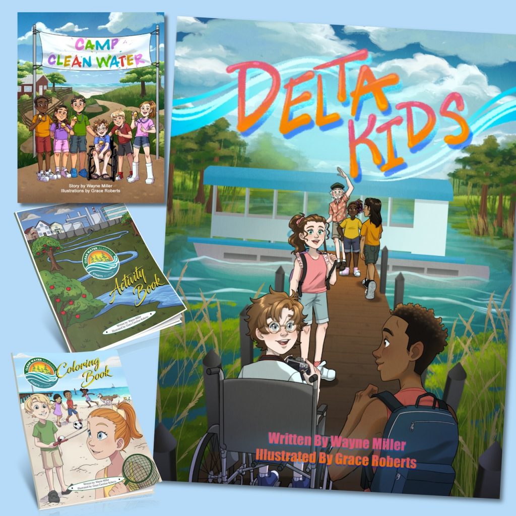 Clean Water Alabama collection of books. 